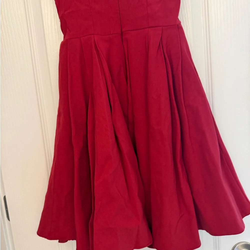 ASOS Red Skater Cocktail Dress size 4 - Picture 8 of 9
